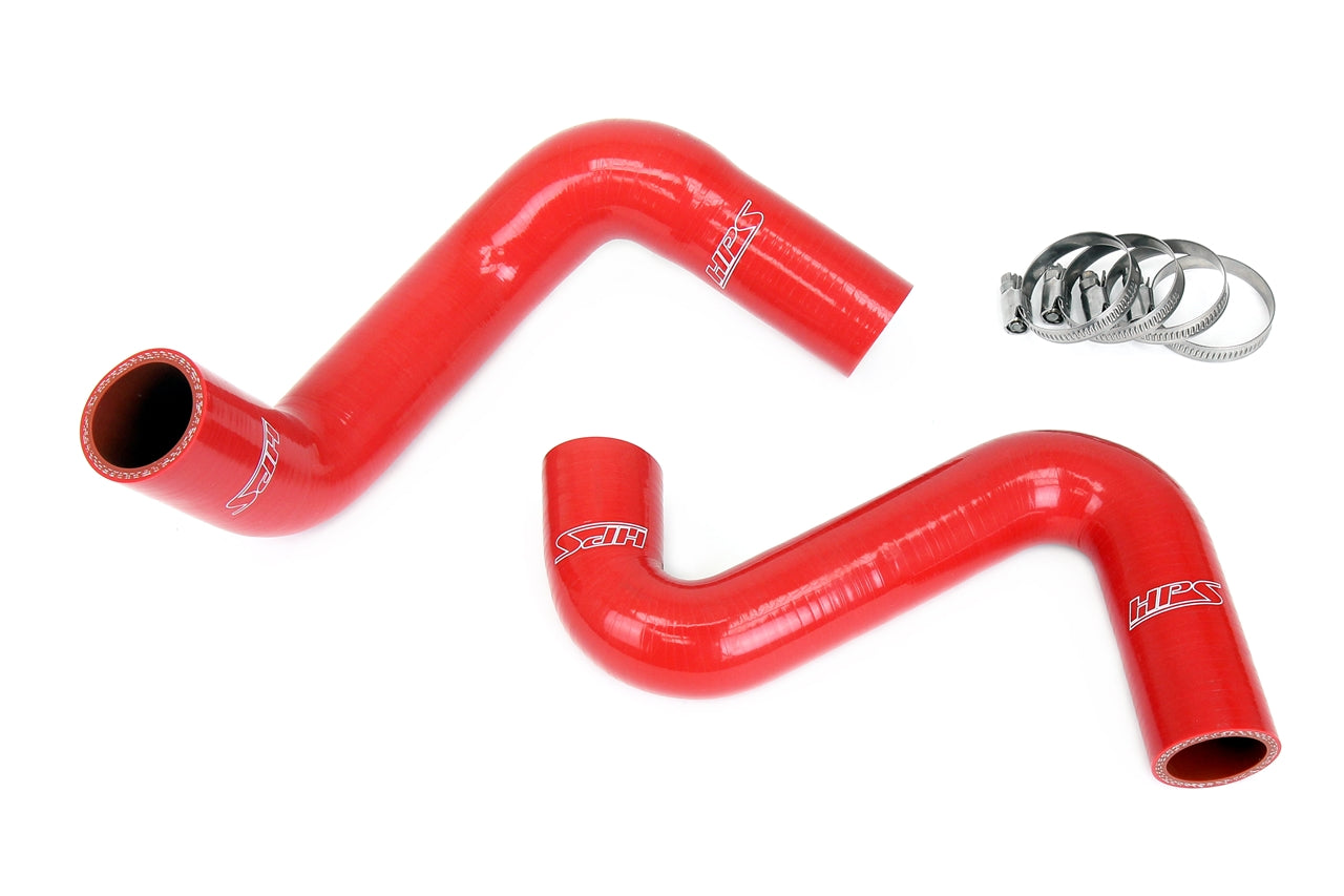 HPS Red Silicone Coolant Hose Kit S13 S14 S15 LS Swap SR20 Radiator 8 o'clock Thermostat LS3/LS7 Water Pump 57-1992-RED