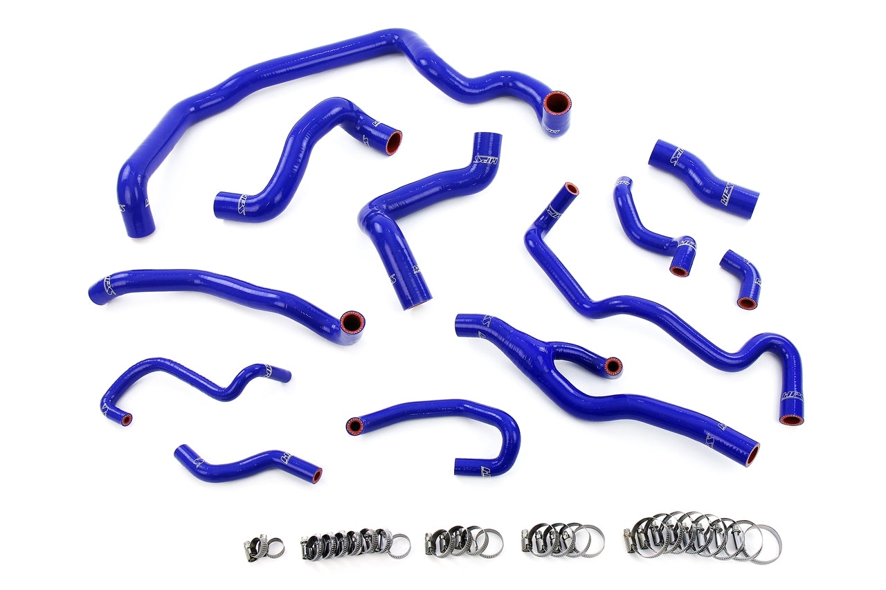 HPS Blue Silicone Radiator, Heater, Water Pump, and Expansion Tank Coolant Hose Kit 07-10 Mini Cooper S 1.6L Turbo N14 Engine, Automatic Trans, 57-2000-BLUE