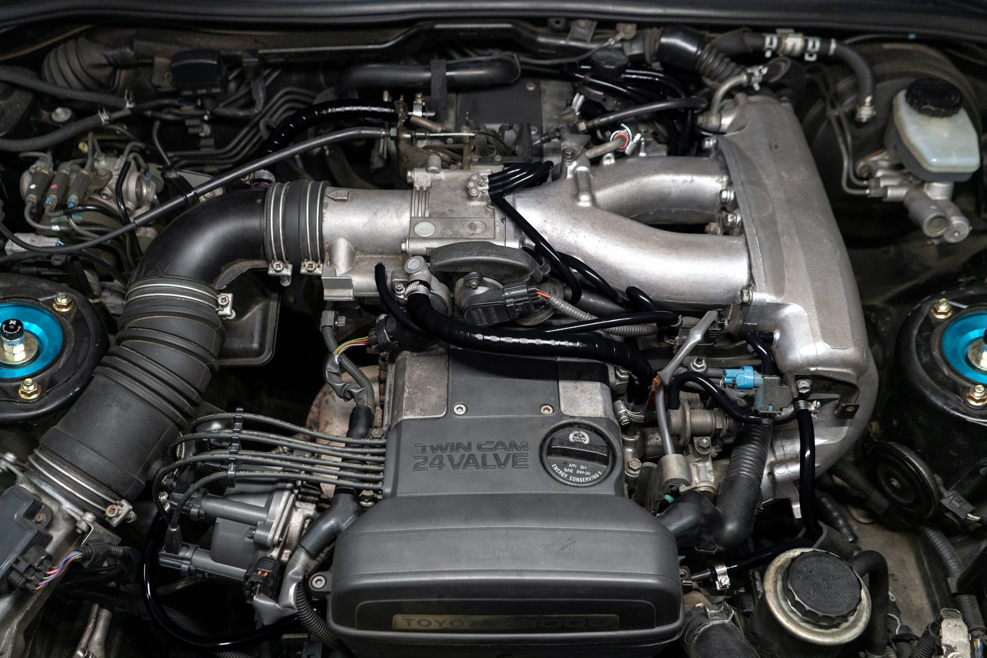 HPS Black Silicone Vacuum Hose Kit Toyota 93-98 Supra MK4 Non Turbo Installed