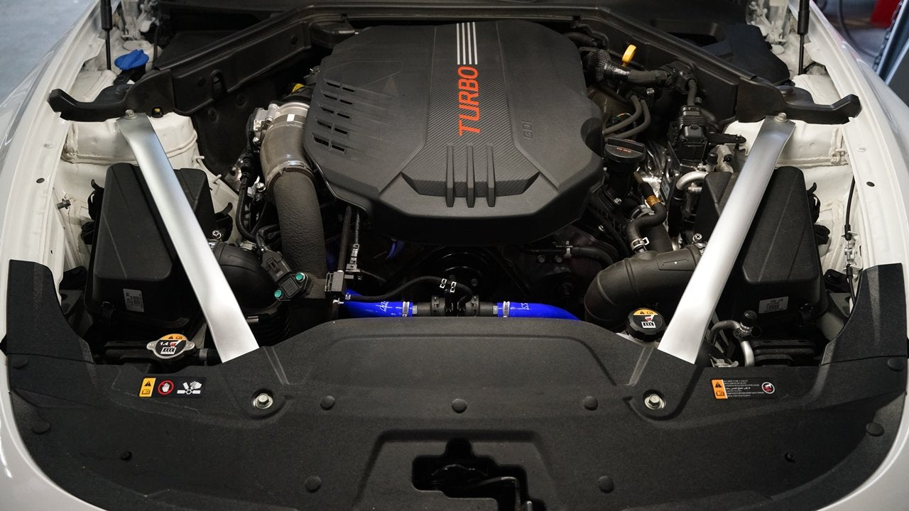 HPS Blue Silicone Breather Hose Kit Genesis G70 3.3T V6 Twin Turbo Must Have Upgrade Clean Engine Bay 57-2045-BLUE