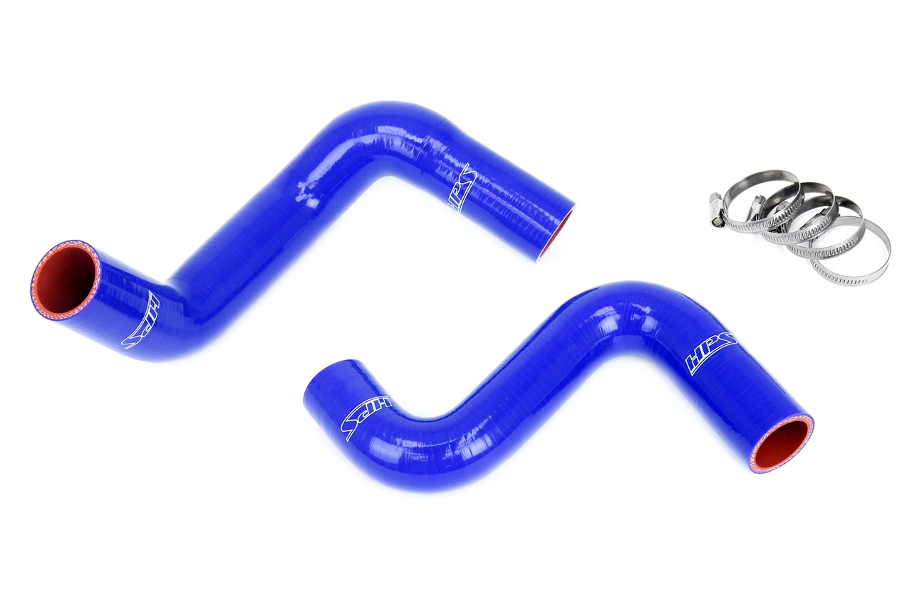 HPS Blue Silicone Coolant Hose Kit S13 S14 S15 LS Swap KA Radiator 8 o'clock Thermostat LS1 Water Pump 57-2057-BLUE