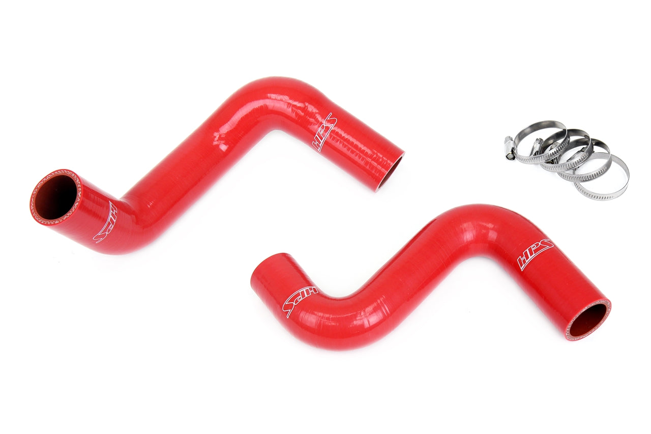 HPS Red Silicone Coolant Hose Kit S13 S14 S15 LS Swap KA Radiator 8 o'clock Thermostat LS1 Water Pump 57-2057-RED