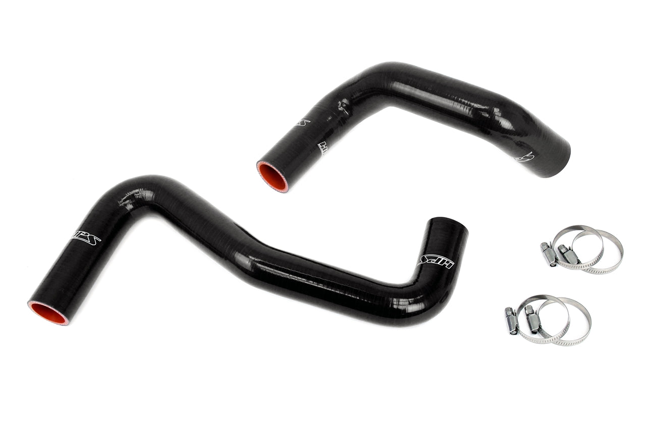 HPS Black Silicone Coolant Hose Kit S13 S14 S15 LS Swap SR20 Radiator 8 o'clock Thermostat LS1 Water Pump 57-2058-BLK