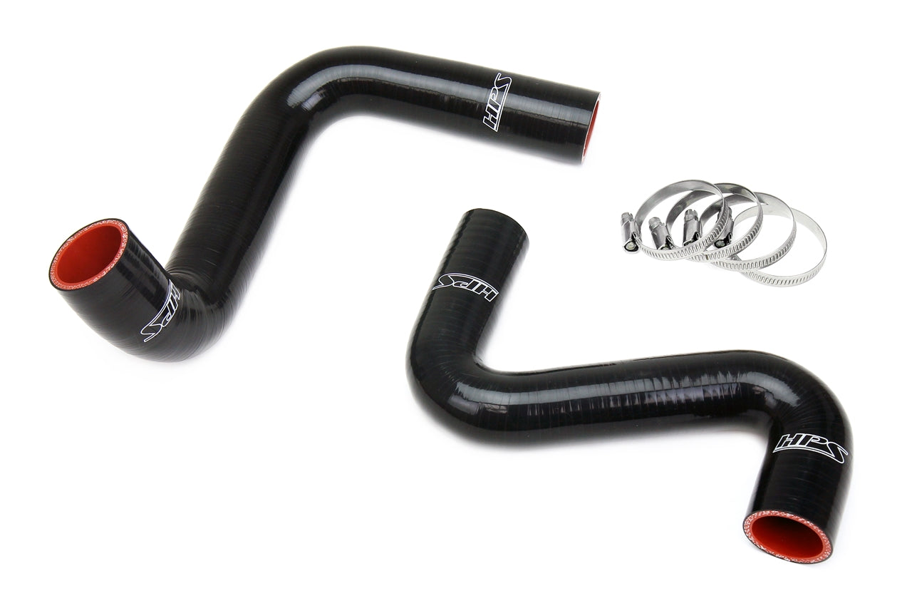 HPS Black Silicone Coolant Hose Kit S13 S14 S15 LS Swap SR20 Radiator 9 o'clock Thermostat LS3/LS7 Water Pump 57-2060-BLK
