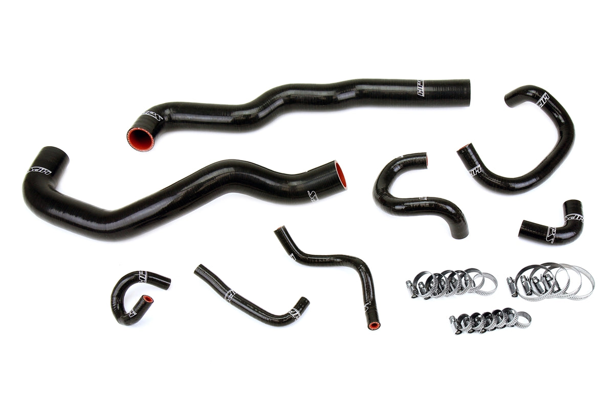 HPS Black Silicone Radiator Heater Throttle Body Coolant Hose Kit Lexus 98-05 GS300 2JZ-GTE VVT-i Swap 57-2081-BLK