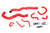 HPS Red Silicone Radiator Heater Throttle Body Coolant Hose Kit Lexus 98-05 GS300 2JZ-GTE VVT-i Swap 57-2081-RED