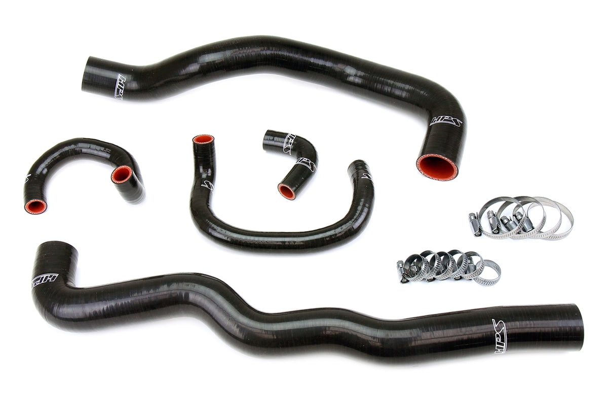 HPS Black Silicone Radiator Heater Coolant Hose Kit Lexus 98-05 GS300 2JZ-GTE VVT-i Swap 57-2082-BLK