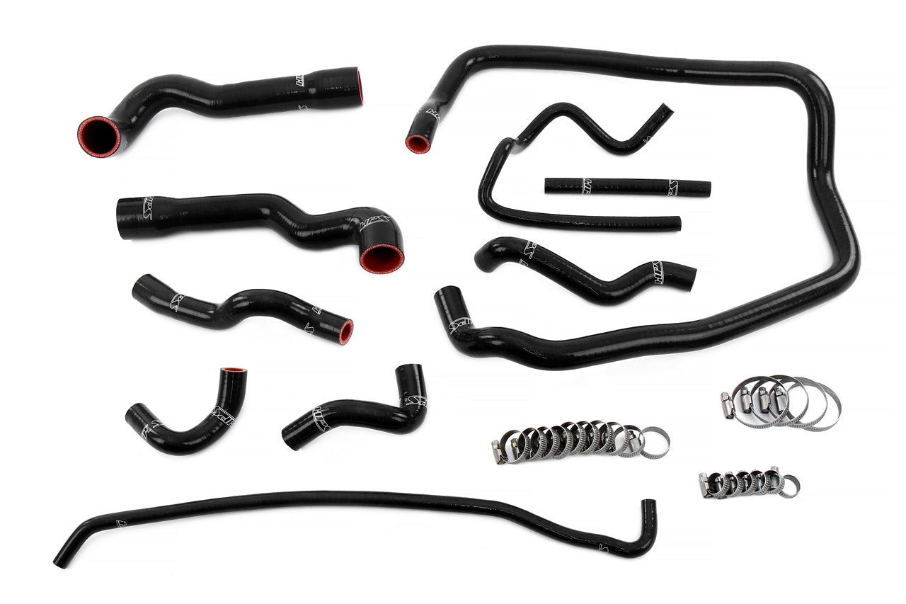 HPS Black Silicone Radiator Heater Expansion Tank Coolant Hose Kit 96-99 BMW E36 M52 328 2.8L 323 2.5L 57-2088-BLK