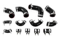 HPS Black Silicone Intercooler Hose Kit Nissan 1995-1998 Skyline GT-R R33 RB26DETT 57-2097-BLK