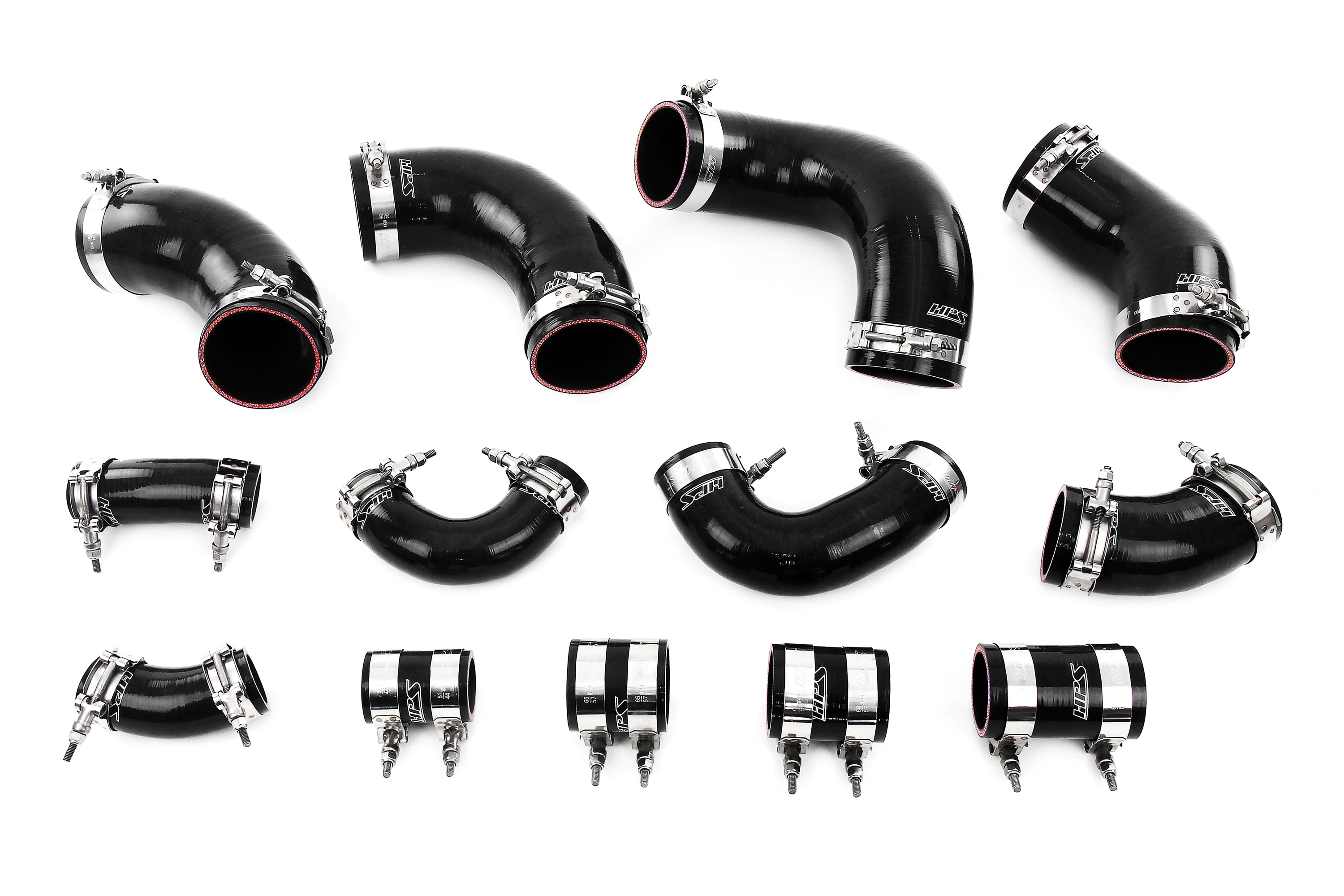 HPS Black Silicone Intercooler Hose Kit Nissan 1995-1998 Skyline GT-R R33 RB26DETT 57-2097-BLK