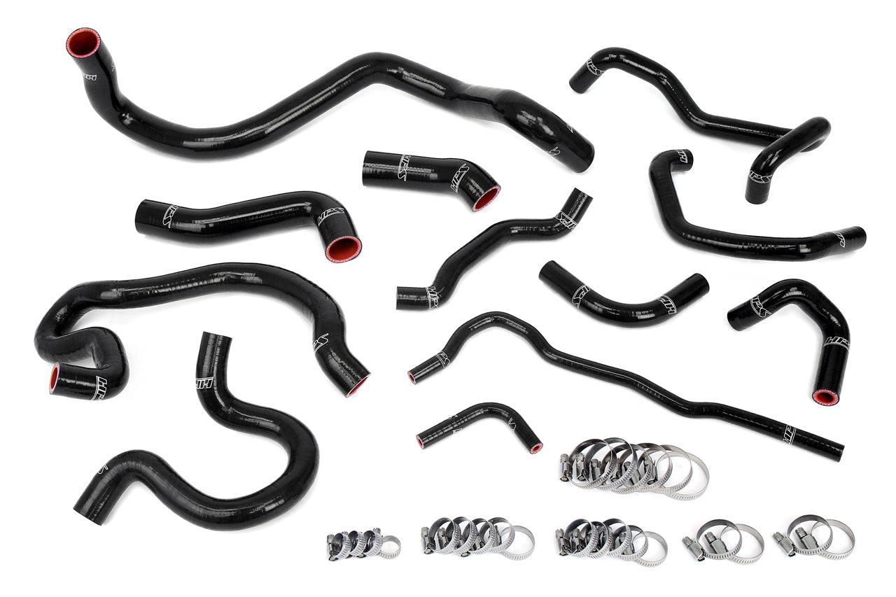 HPS Black Silicone Radiator + Heater Coolant Hose Kit Volkswagen 99-06 Golf GTI MK4 1.8T Turbo Manual Trans LHD 57-2098-BLK