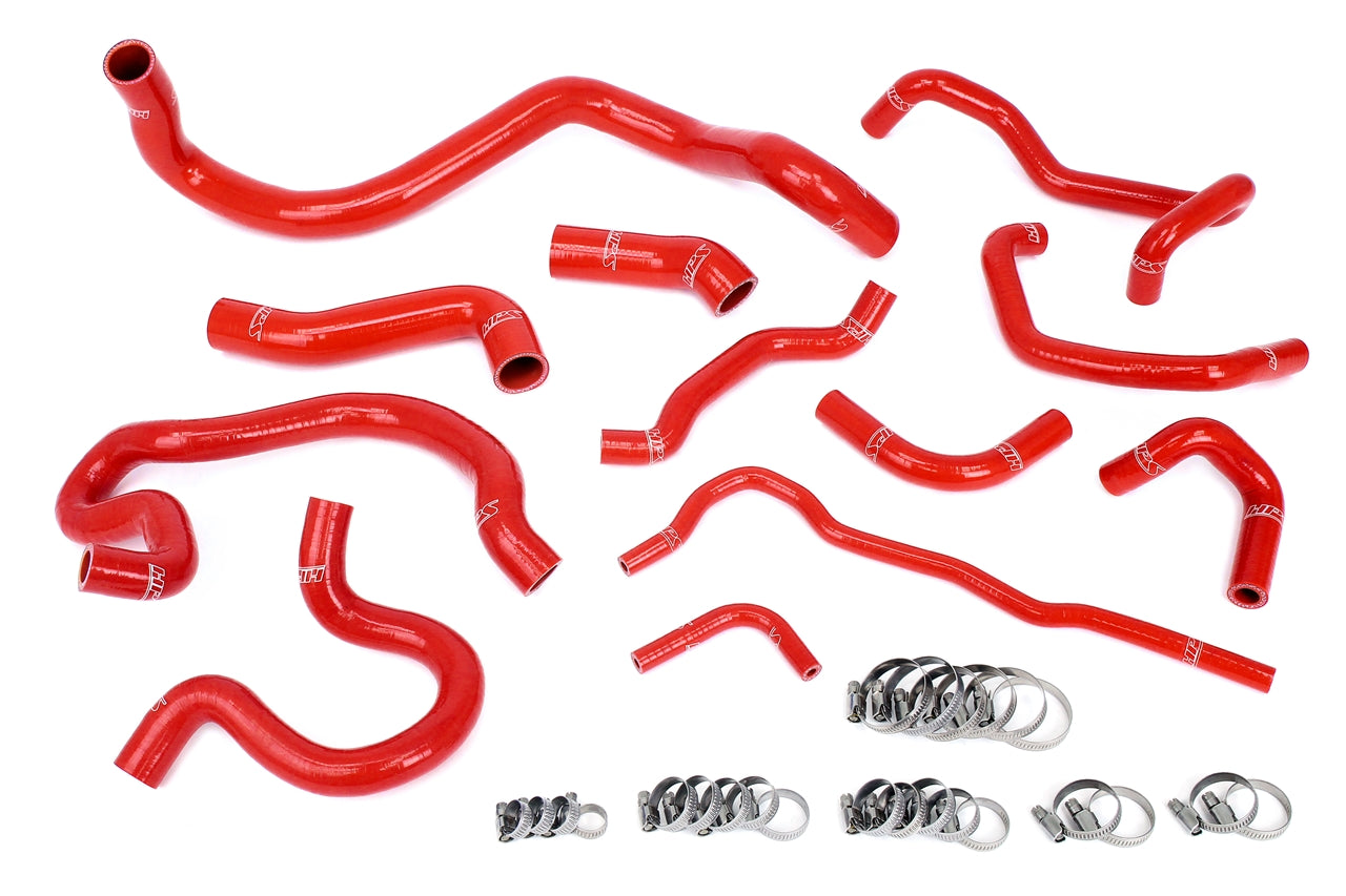 HPS Red Silicone Radiator + Heater Coolant Hose Kit Volkswagen 99-06 Golf GTI MK4 1.8T Turbo Manual Trans LHD 57-2098-RED