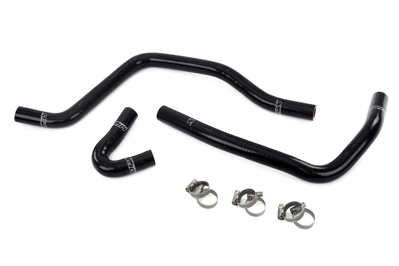 HPS Black Silicone Heater Coolant Hose Kit 2003-2007 Ford F450 Superduty 6.0L V8 Diesel Turbo 57-2120-BLK compatible 3C3Z-18472-BB 3C3Z-18472-AA