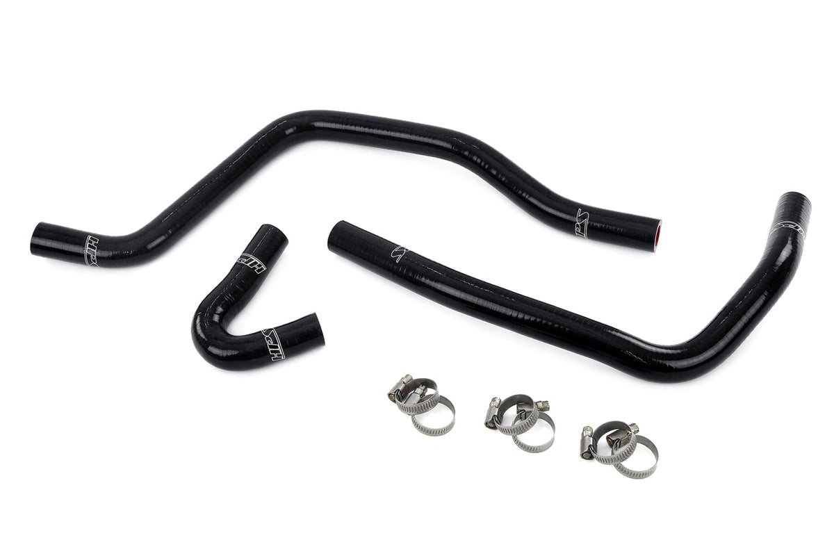 HPS Black Silicone Heater Coolant Hose Kit 2003-2007 Ford F450 Superduty 6.0L V8 Diesel Turbo 57-2120-BLK compatible 3C3Z-18472-BB 3C3Z-18472-AA