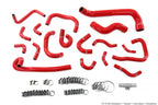  HPS Silicone Radiator Heater Ancillary Breather PCV Hose Nissan Skyline GTR R33 Red Oil Resistant RB26DETT 57-2136-RED
