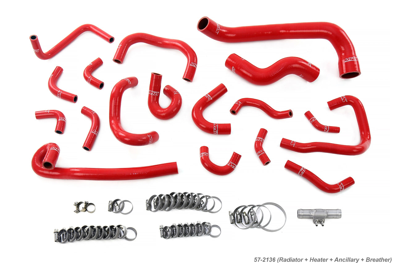  HPS Silicone Radiator Heater Ancillary Breather PCV Hose Nissan Skyline GTR R33 Red Oil Resistant RB26DETT 57-2136-RED