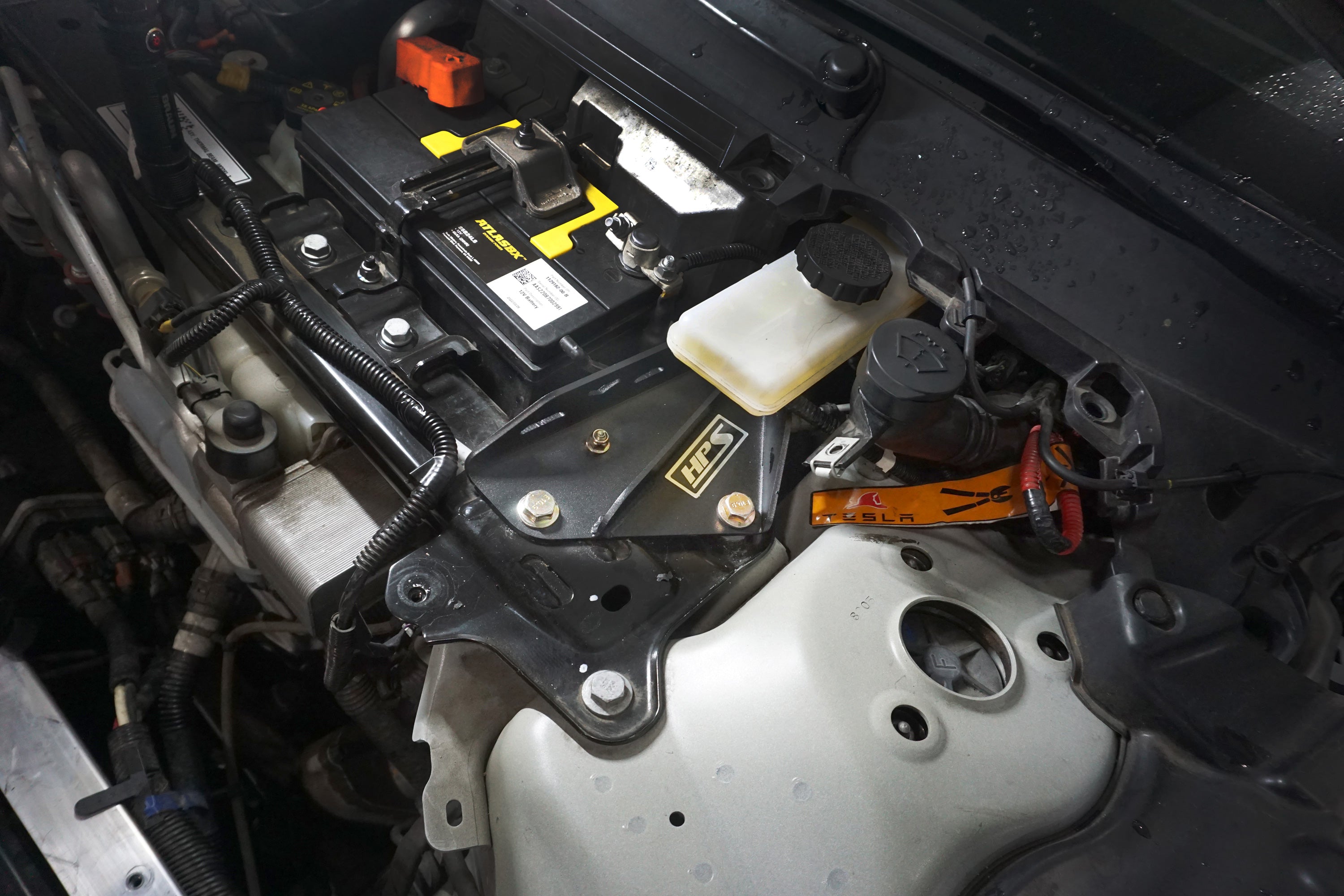 HPS Performance Brake Master Cylinder Brace Tesla Model 3 Installed