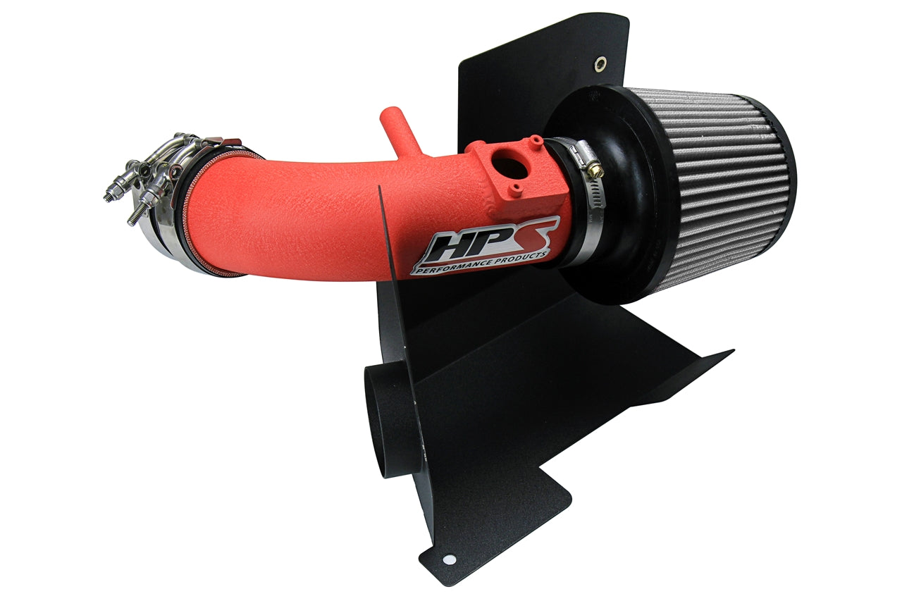 HPS Wrinkle Red Shortram Cold Air Intake Kit 2013-2015 Acura ILX 2.4L 827-111WR