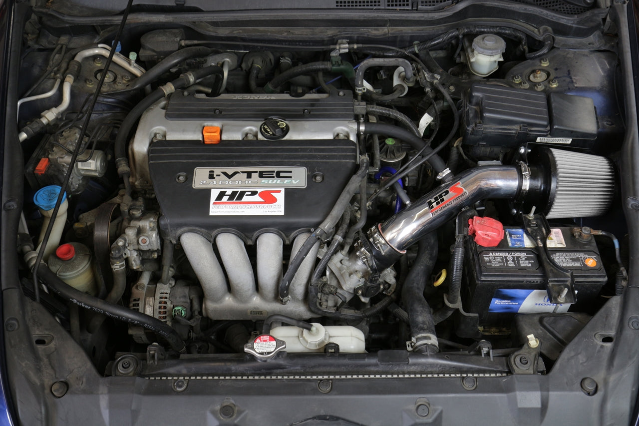 HPS Black Shortram Cold Air Intake Kit 2003-2007 Honda Accord 2.4L with MAF Sensor SULEV 827-173WB