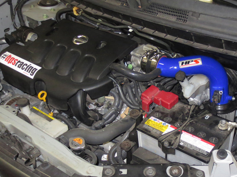 HPS Performance Shortram Air Intake Kit Installed 2009-2014 Nissan Cube 1.8L 827-186BL