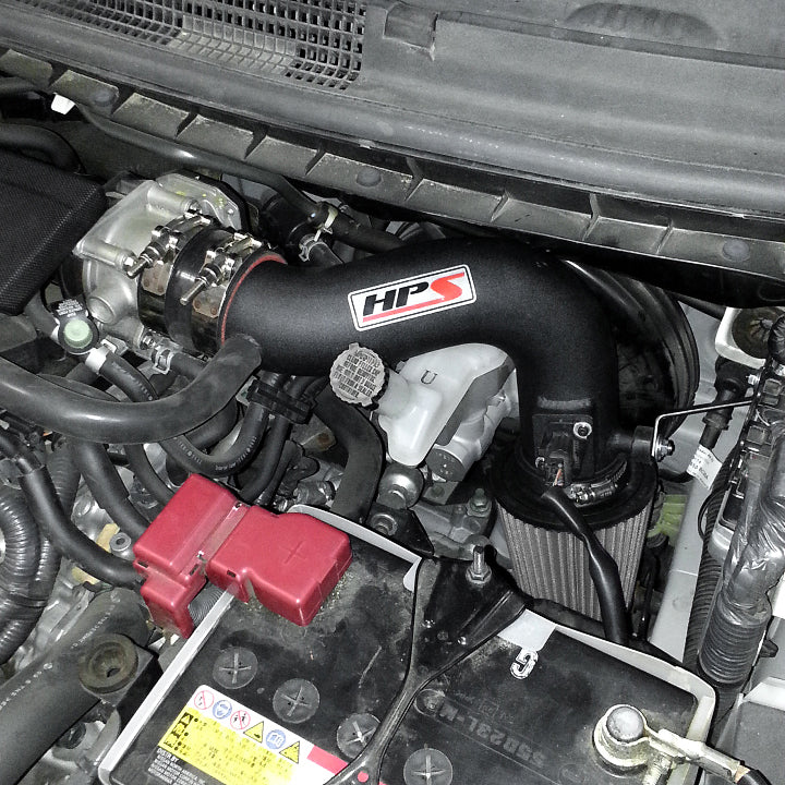 HPS Performance Shortram Air Intake Kit Installed 2009-2014 Nissan Cube 1.8L 827-186WB