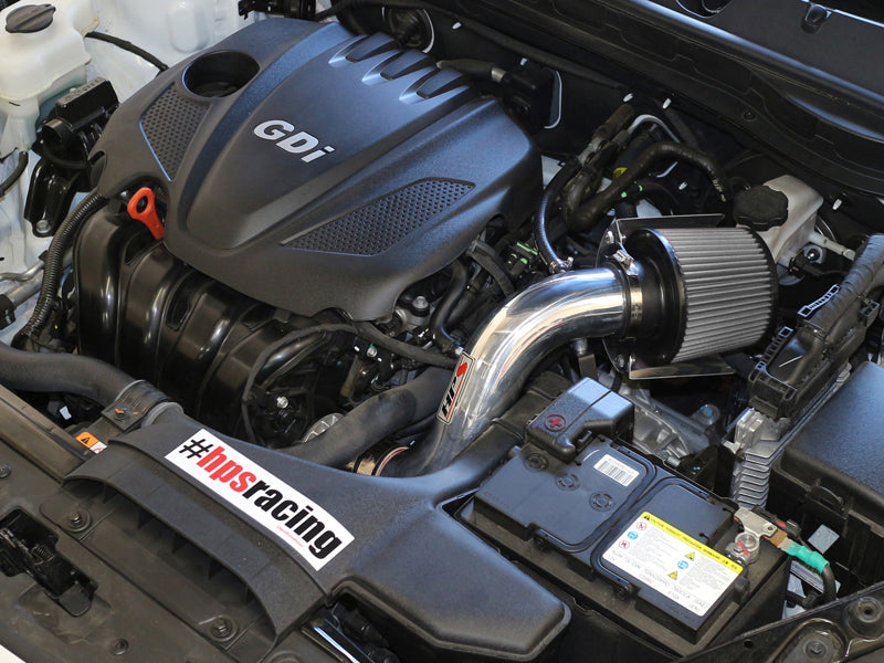 HPS Performance Shortram Air Intake Kit Installed 2011-2015 Kia Optima 2.4L 827-267P