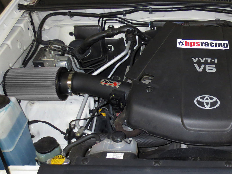 HPS Performance Shortram Air Intake Kit Installed 2005-2011 Toyota Tacoma 4.0L V6 827-506WB