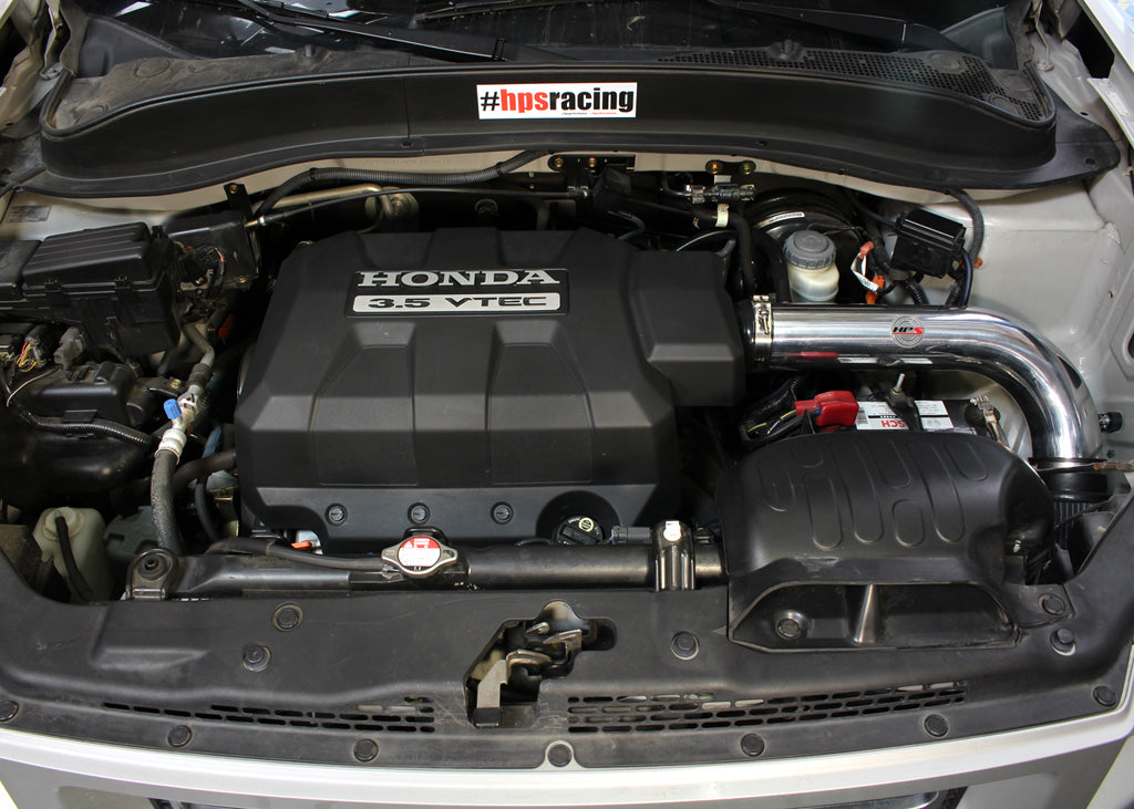 HPS Performance Shortram Air Intake Kit Installed 2006-2008 Honda Ridgeline 3.5L V6 827-530WB