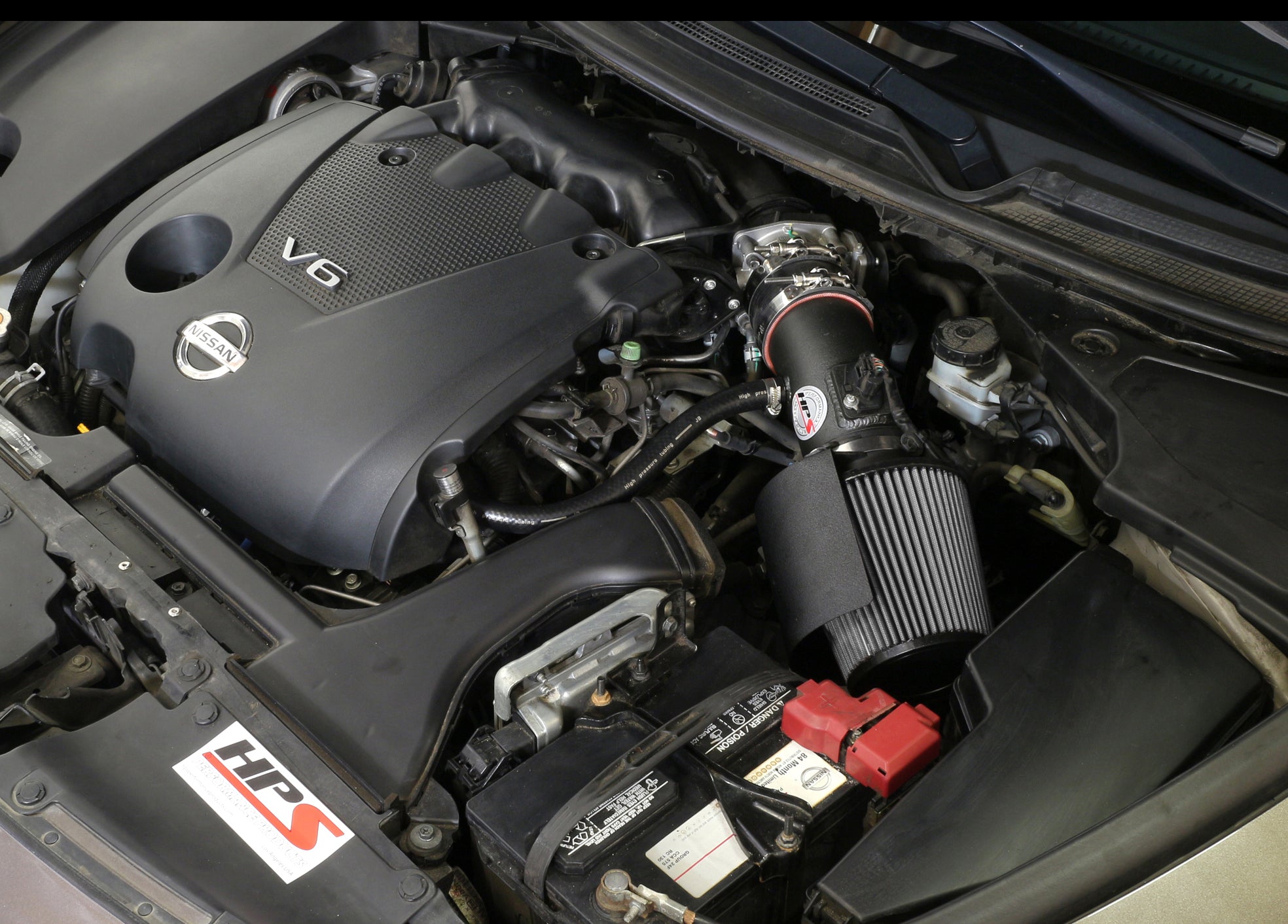 HPS Performance Shortram Air Intake Kit Installed 2009-2017 Nissan Maxima V6 3.5L 827-533WB