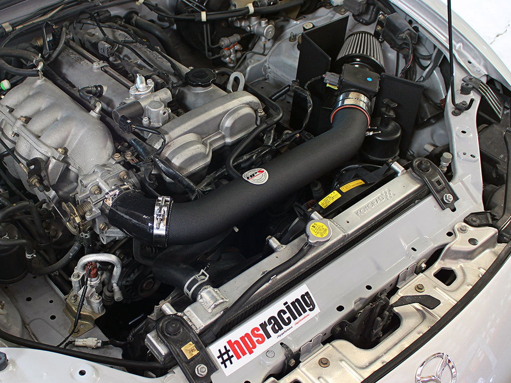 HPS Performance Shortram Air Intake Kit Installed 1999-2005 Mazda Miata 1.8L Non Turbo 827-537WB