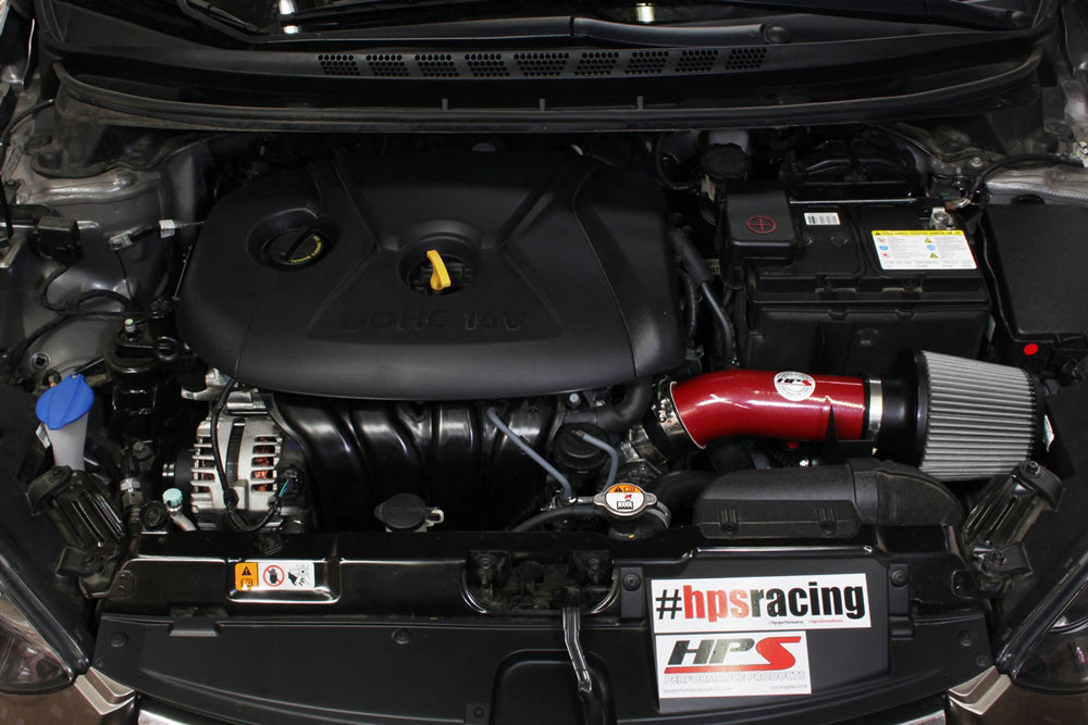HPS Performance Shortram Air Intake Kit Installed 2011-2016 Hyundai Elantra 1.8L 827-538R