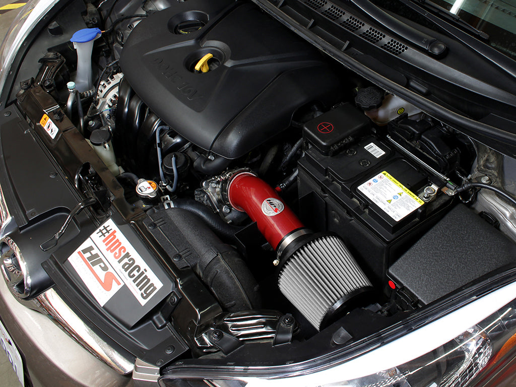 HPS Performance Shortram Air Intake Kit Installed 2011-2016 Hyundai Elantra 1.8L 827-538R
