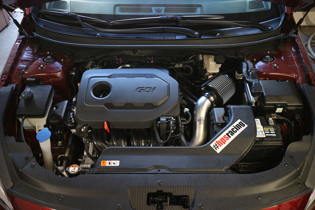 HPS Performance Shortram Air Intake Kit Installed 2015-2018 Hyundai Sonata 2.4L Non Turbo 827-549P
