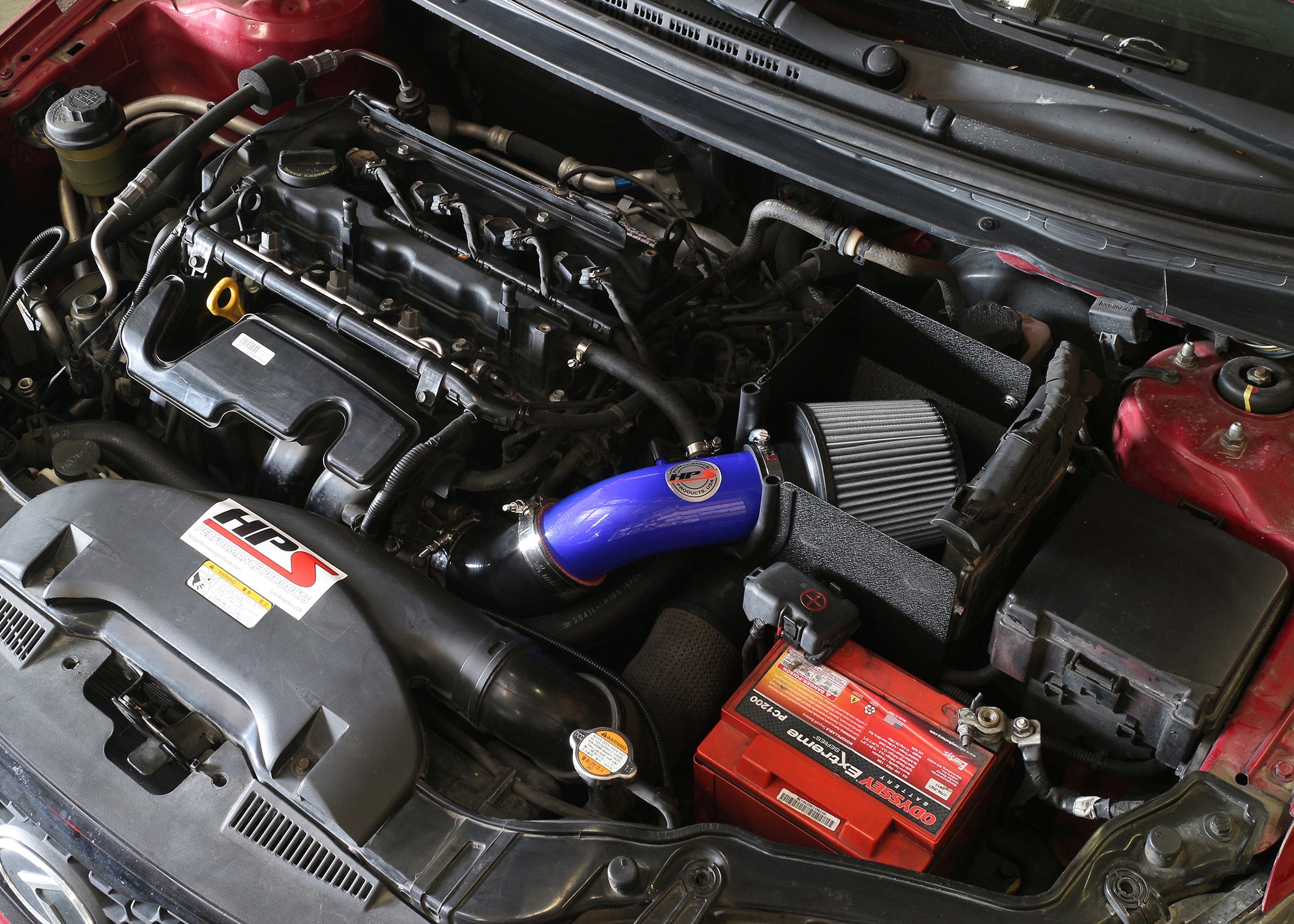 HPS Performance Shortram Air Intake Kit Installed 2013 Kia Forte5 2.0L 827-552BL