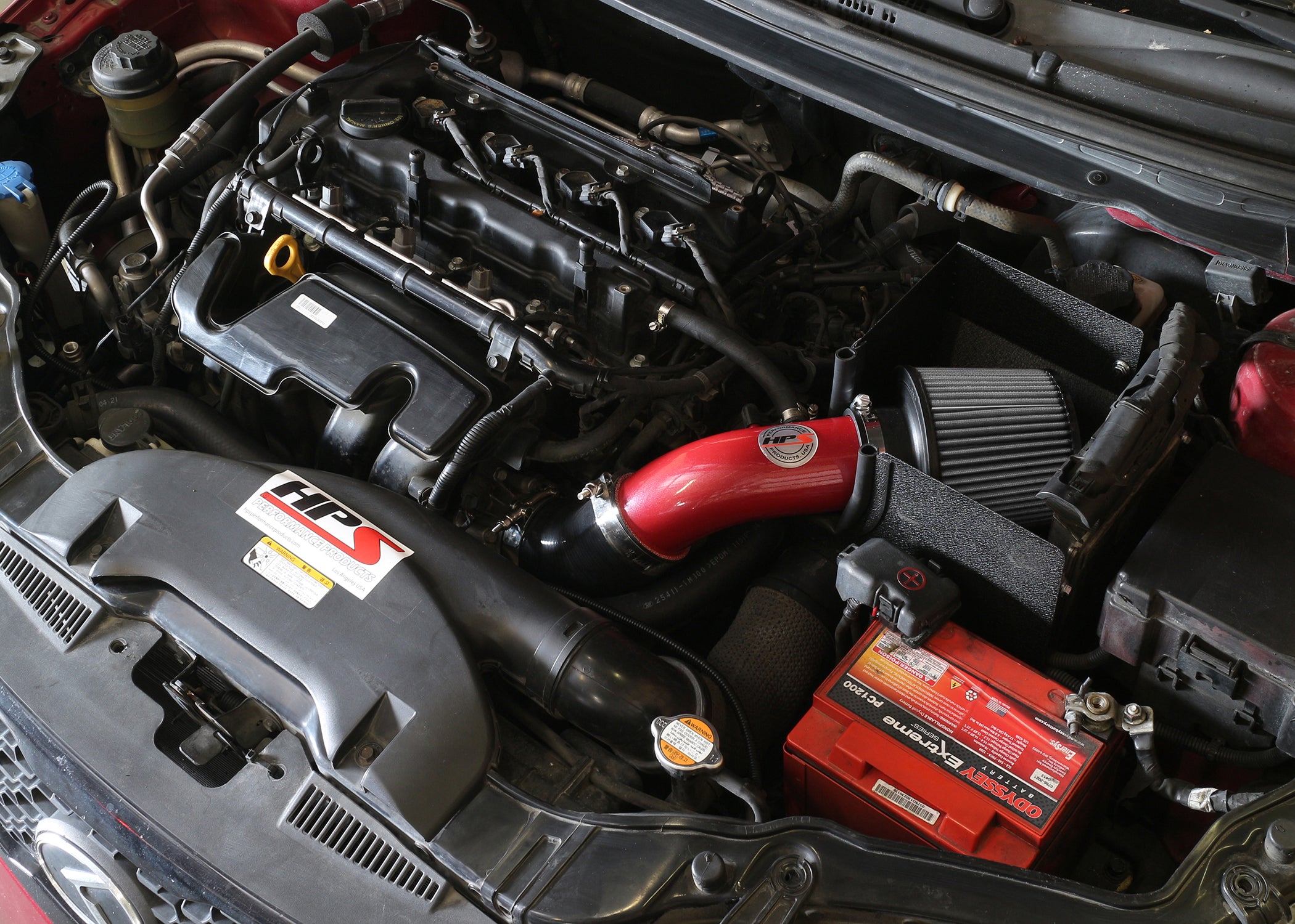 HPS Performance Shortram Air Intake Kit Installed 2013 Kia Forte5 2.0L 827-552R