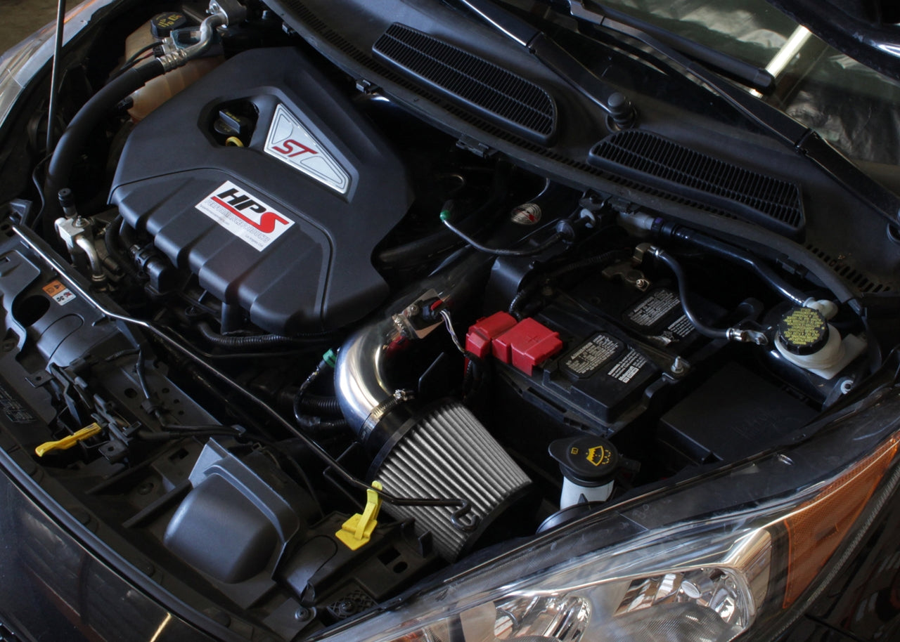 HPS Performance Shortram Air Intake Kit Installed 2014-2015 Ford Fiesta ST 1.6L Turbo 827-553P