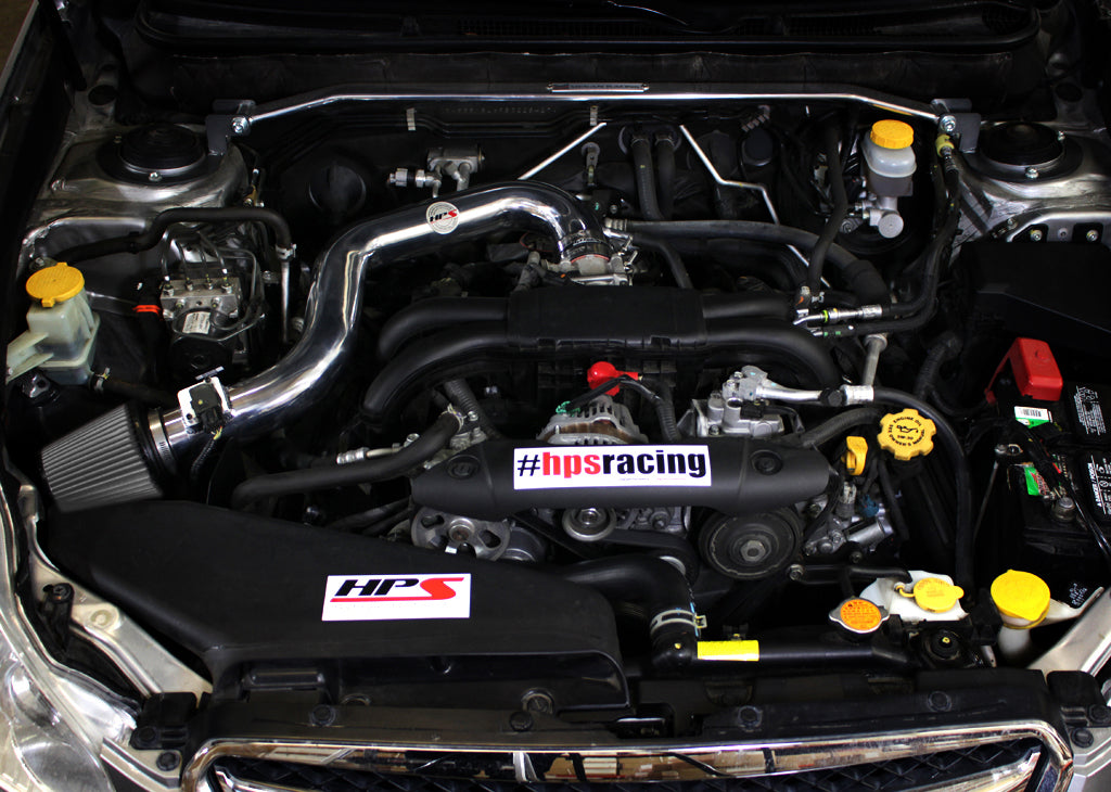 HPS Performance Shortram Air Intake Kit Installed 2010-2012 Subaru Outback 2.5L Non Turbo 827-557BL