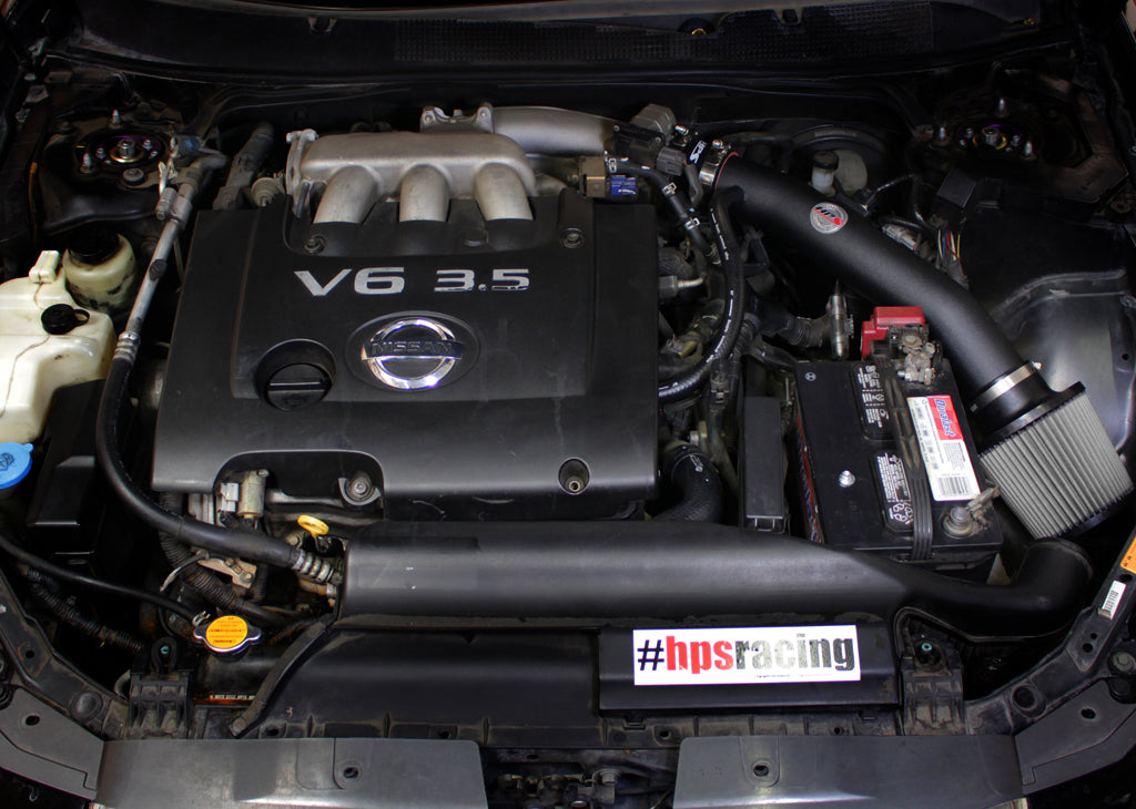 HPS Performance Shortram Air Intake Kit Installed 2004-2006 Nissan Altima V6 3.5L 827-558WB