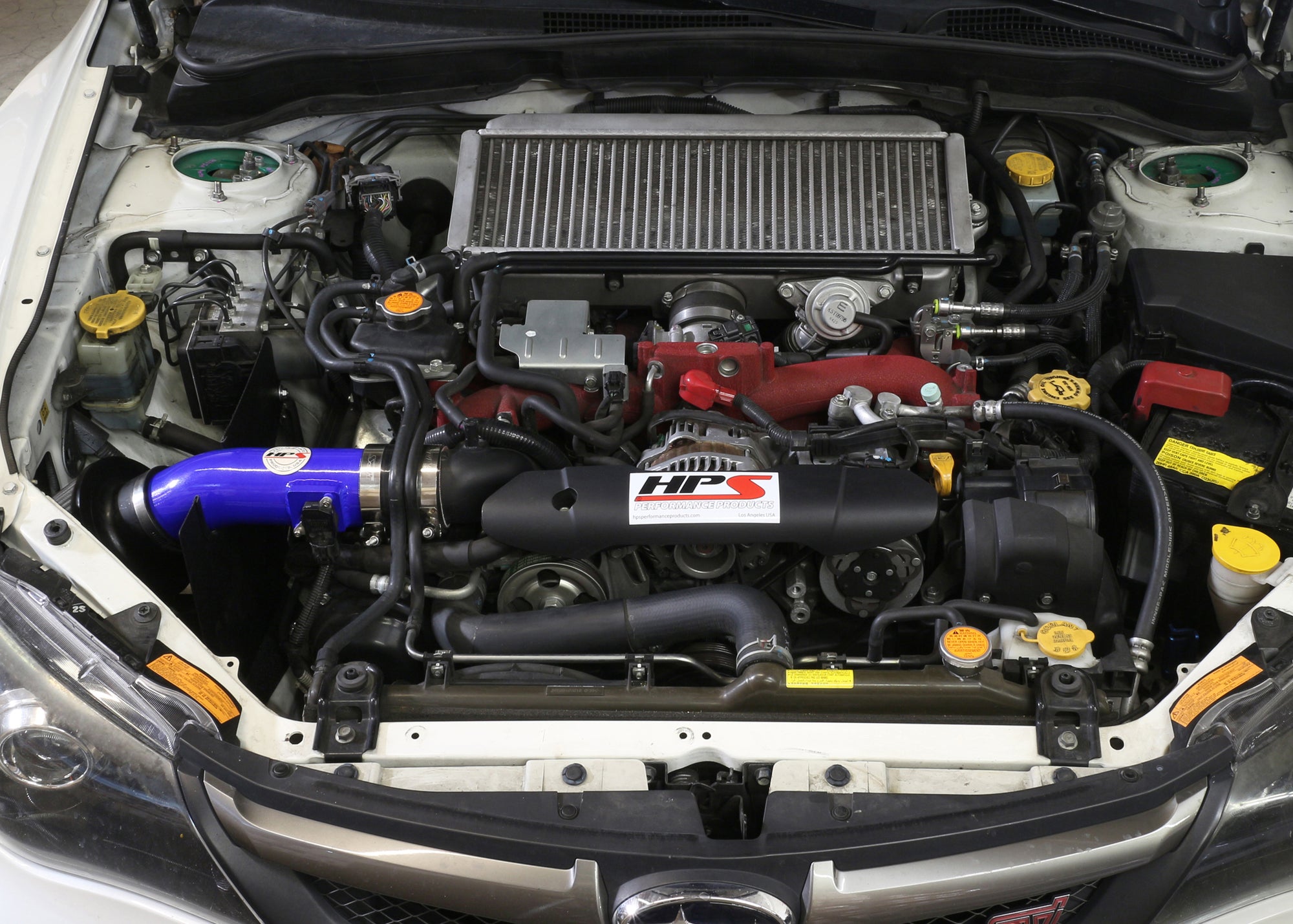 HPS Performance Shortram Cold Air Intake Kit Installed 2008-2014 Subaru WRX 2.5L Turbo 827-566