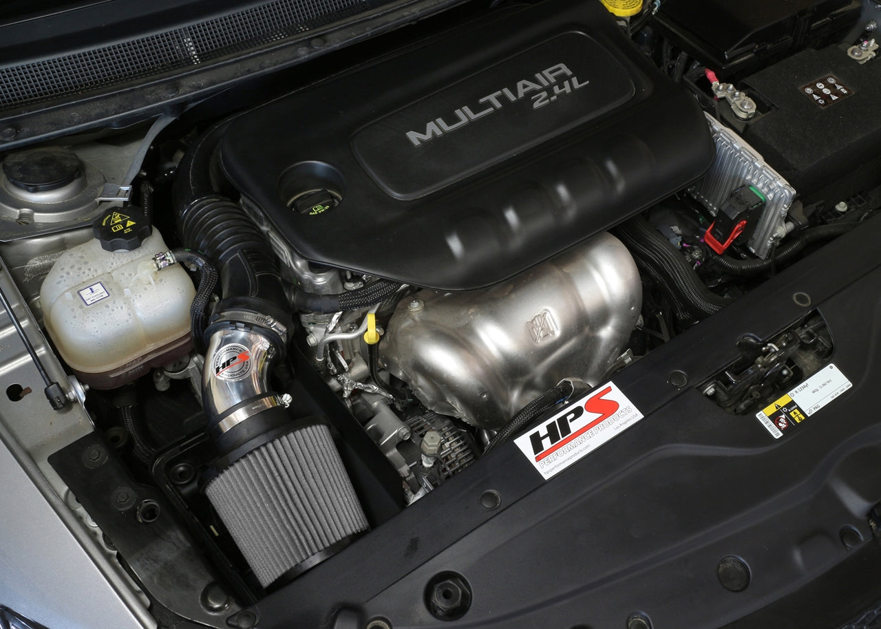 HPS Performance Shortram Cold Air Intake Kit Installed 2015-2017 Chrysler 200 2.4L without MAF sensor 827-574