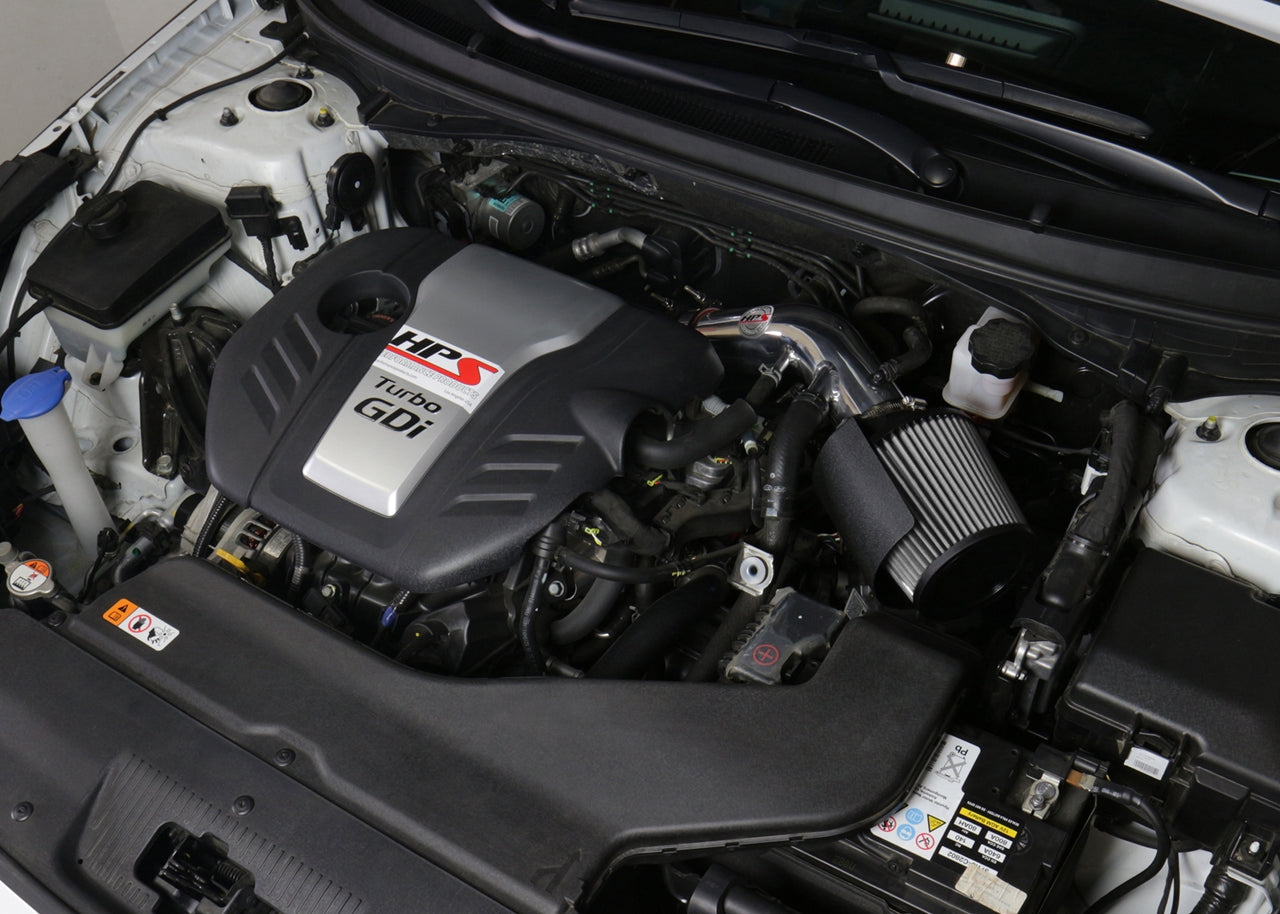 HPS Performance Shortram Cold Air Intake Kit Installed 2015-2017 Hyundai Sonata Eco 1.6L Turbo 827-594
