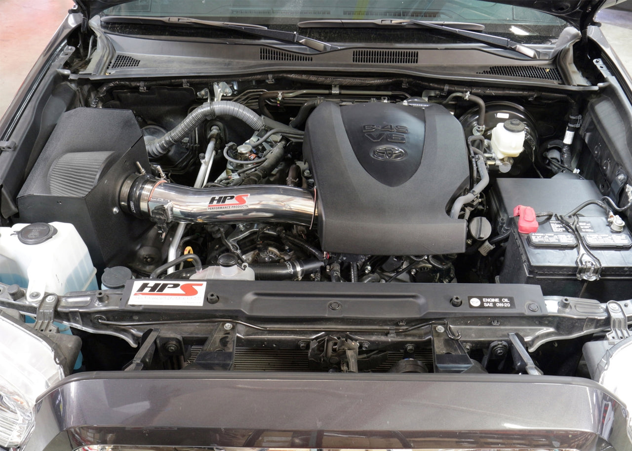 HPS Performance Shortram Cold Air Intake Kit Installed 2016-2019 Toyota Tacoma 3.5L V6 827-595