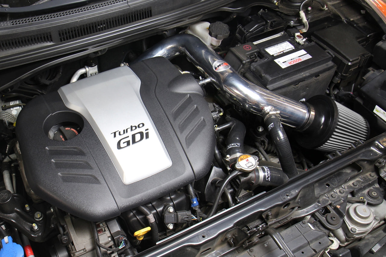 HPS Performance Shortram Air Intake Kit Installed 2013-2017 Hyundai Veloster 1.6L Turbo 827-605P