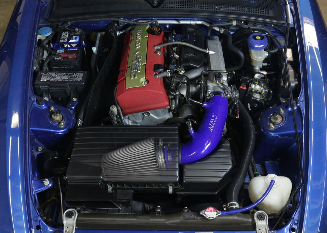 HPS Performance Silicone Air Intake Kit Installed 2006-2009 Honda S2000 AP2 2.2L F22 drive-by-wire 827-610BL