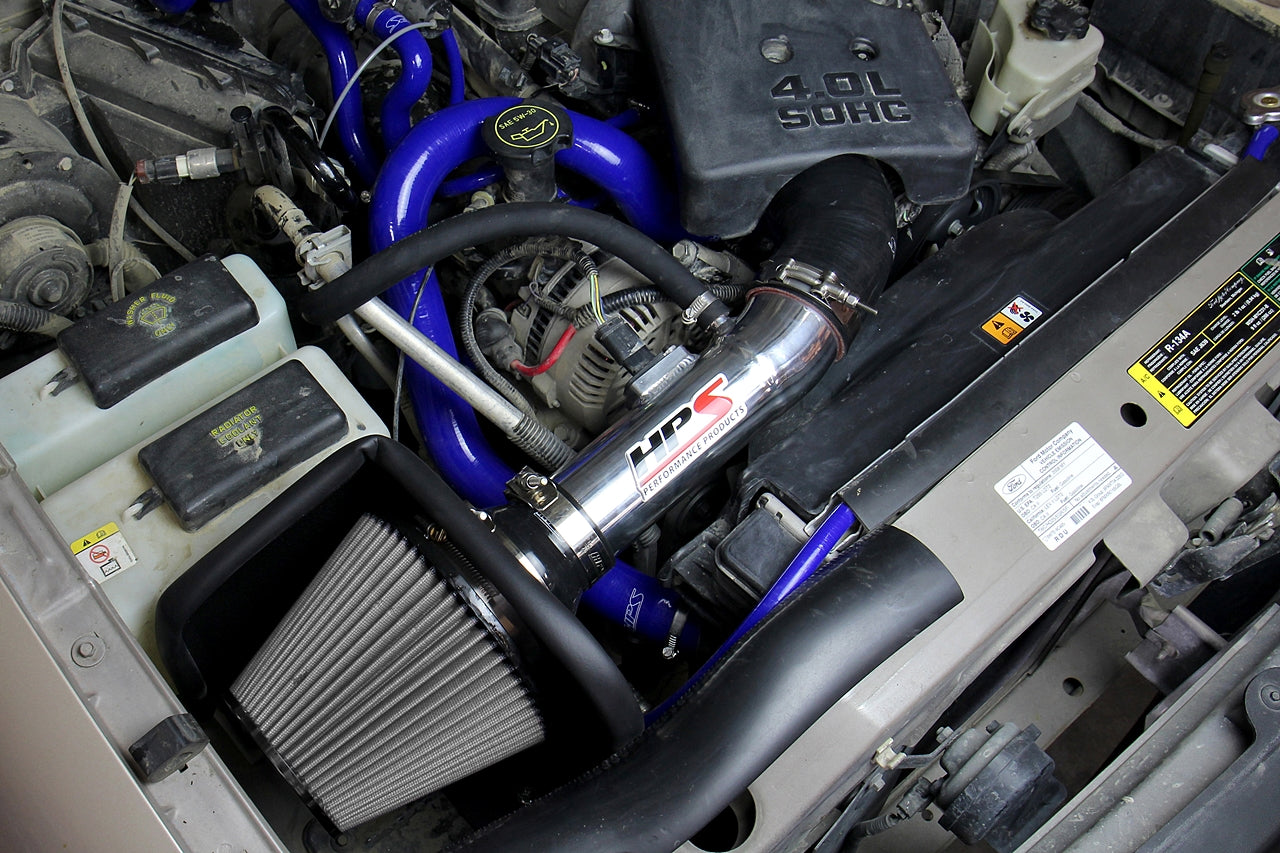 HPS Performance Shortram Air Intake Kit Installed 2004-2009 Mazda B4000 4.0L V6 827-611WB