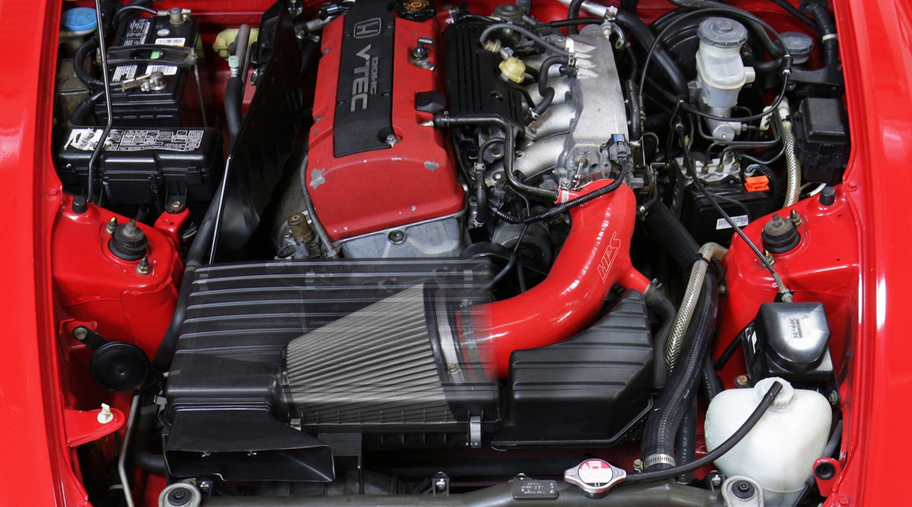 HPS Performance Silicone Air Intake Kit Installed 2004-2005 Honda S2000 AP2 2.2L Throttle Cable 827-620BL