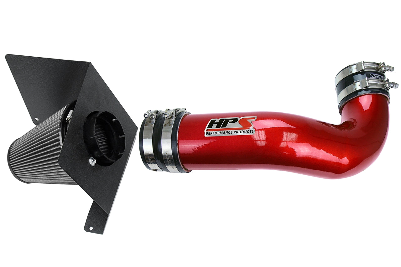 HPS Red Shortram Cold Air Intake Kit 2007-2008 Cadillac Escalade 6.2L V8 827-622R