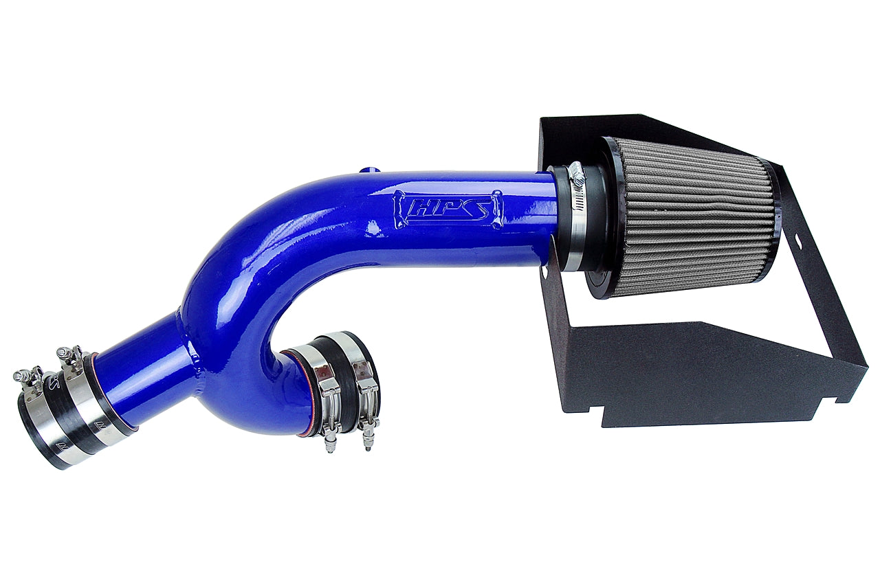 HPS Performance Blue Cold Air Intake Kit with Heat Shield 2015-2025 Ford F150 2.7L V6 Ecoboost Turbo F-150 Pickup truck 827-634BL