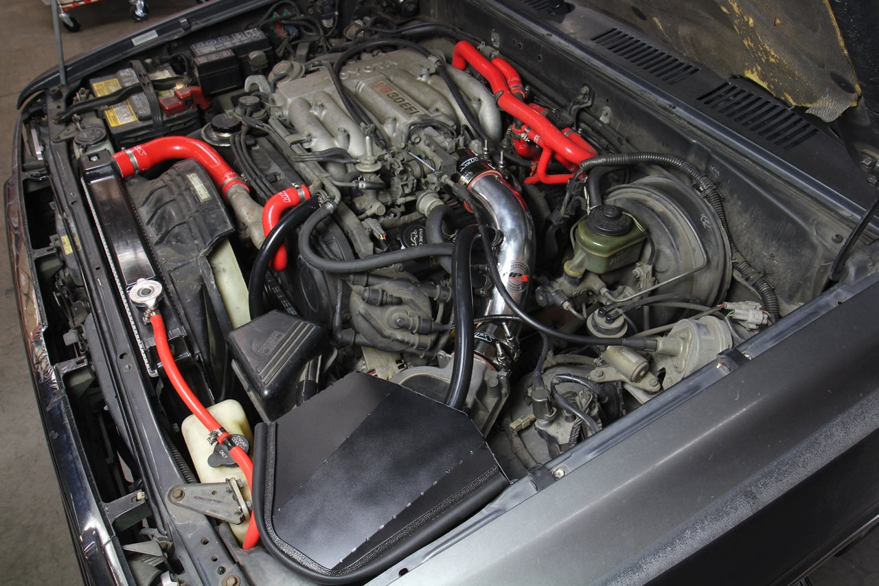 HPS Performance Shortram Air Intake Kit Installed 1989-1995 Toyota 4Runner 3.0L V6 827-636BL