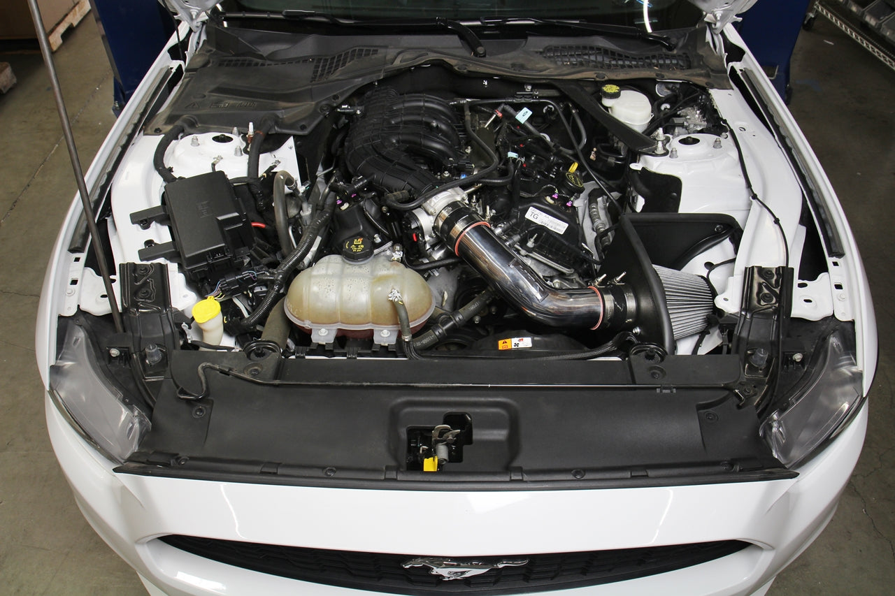 HPS Performance Shortram Air Intake Kit Installed 2015-2017 Ford Mustang 3.7L V6 827-638BL